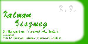 kalman viszmeg business card